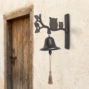 Sonnette de porte vintage en fonte, style ferme antique, décoration extérieure pour maison et jardin, fabriquée en Inde, vente en gros - Product Image 1