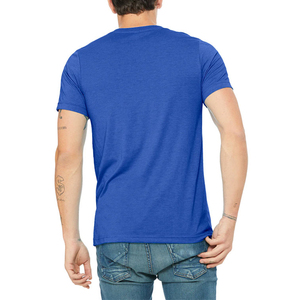 T-shirt blanc uni personnalisé pour homme, col rond, coupe classique, 100 % coton, confortable, séchage rapide, respirant, été 2025 - Product Image 3