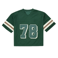 Großhandel Vintage Sport Boxy Mesh T-Shirt Kurzarm Fußball Fan Trikot mit individuellem Design und Nummer