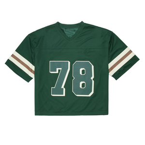 เสื้อยืดตาข่ายทรงบ็อกซี่สไตล์วินเทจสำหรับกีฬา ขายส่ง เสื้อแฟนฟุตบอลแขนสั้น พร้อมออกแบบลายและหมายเลขตามสั่ง - Product Image 1