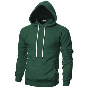 Sweat à capuche pour homme, pull-over uni personnalisé, sweat à capuche en molleton épais, poche kangourou, mélange de coton 100%, coupe décontractée - Product Image 2