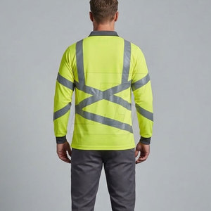 Camisas Polo de Manga Larga para Hombre, Uniformes de Trabajo, Camisas Transpirables con Cuello, Ropa de Trabajo para Construcción, Servicio y Trabajos al Aire Libre - Product Image 4