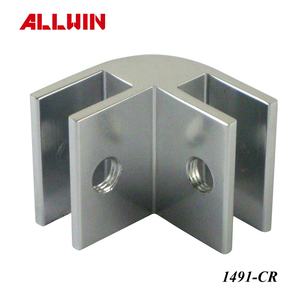 90 Degree Wall Mount Glass Bracket Measured in Inches - Product Image 3