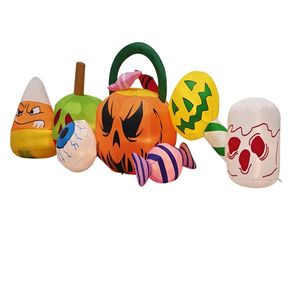 Decorazioni Gonfiabili di Halloween a Forma di Zucca con Occhi, 2,4 Metri, per Esterni, con Luci LED, Decorazioni da Giardino a Lunga Durata - Product Image 3