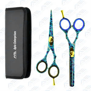 Ciseaux de coupe de coiffure ensemble de ciseaux de salon de coiffure et d'amincissement avec étui Instruments de beauté professionnels de 5.5 pouces - Product Image 3