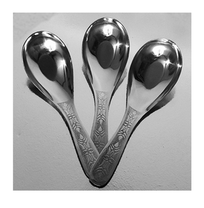 Cuillère à soupe en acier inoxydable de haute qualité, lot de 3 pièces, logo personnalisé, cuillère à soupe en acier inoxydable - Product Image 3