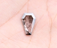 Diamant de laboratoire cultivé unique en forme de cercueil, taille cerf-volant, 2,35 carats, couleur E, fantaisie, percé au laser, en vrac, personnalisé, couleur sel et poivre, certifié