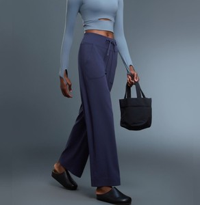 Women's High Quality Sports Casual Straight Leg <b>Yoga</b> <b>Trousers</b> Elastic Stretch Quick Dry Solid Autumn 100% Cotton Regulating - Product Image 2