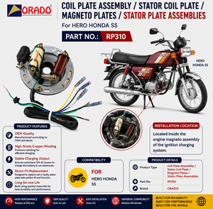 hero honda ss stator coil plate assembly export quality for two wheeler spare parts india orado - Product Image 2