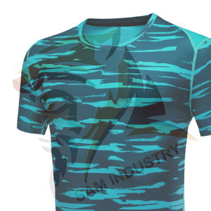 Camiseta para hombre con estampado por sublimación en toda la prenda, nuevo diseño, poliéster, antiarrugas, manga corta. - Product Image 4