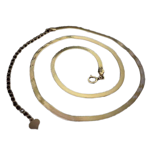 Bracelet-collier Lerca en or 18 carats, chaîne à maillons en forme d'os de serpent, pour femmes, avec un design tendance pour les mariages et la mode. - Product Image 2
