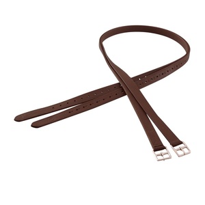 Nuevas estribas de acero inoxidable recubiertas de cuero para carreras de barriles estilo western, reutilizables. - Product Image 1