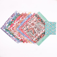 Bandana carré en coton 100% biologique, respectueux de l'environnement, teintures naturelles, imprimé à la main, foulard de mode respirant et durable en Mulmul