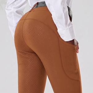 Pantalons d'équitation taille haute pour femmes, avec grip en silicone antidérapant, collants de contrôle pour l'équitation, jodhpurs - Product Image 1