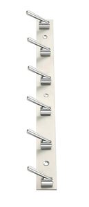 PROMIXO SS202 Stainless Steel 6 Pin Adjustable Modern Cloth Hook <b>Wall</b> <b>Mounted</b> Heavy Duty Door Hook Rust Resistant Home Organizer - Product Image 2