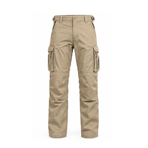 Pantalon de combat américain en toile durable avec taille sécurisée, coupe confortable des jambes, coutures renforcées, design léger et écologique - Product Image 1