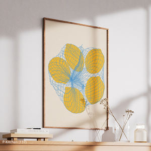 ศิลปะบนผืนผ้าใบสำหรับตกแต่งห้องครัว, โปสเตอร์ภาพประกอบลายมะนาวแบบนามธรรม, ของตกแต่งผนังห้องครัวสไตล์โมเดิร์น - Product Image 3