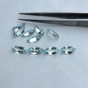 Nouvelle tendance 6x12mm naturel aigue-marine Marquise coupe pierre AAA Grade facettes pierres précieuses en vrac en vrac en gros confiance indien - Product Image 1