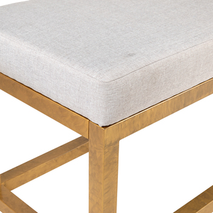 Banc rembourré moderne avec structure en métal doré, design contemporain, assise confortable, écologique, AURORA CRAFT, cuisine, salle à manger - Product Image 5