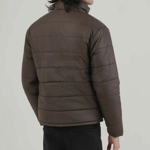 Warm Comfortable Hooded Men Bubble Jacket with Front Logo Breathable & Windproof for Casual Outings and Winter <b>Layering</b> - Product Image 5