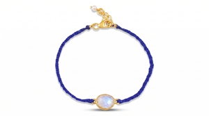 925 Sterling Silver <b>Gold</b> Plated Moonstone Thread <b>Bracelet</b> Everyday Wear <b>Bracelet</b> - Product Image 4