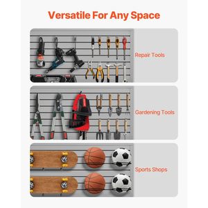 Panel de Pared de PVC Gris Ajustable y Fácil de Instalar, 2 x 4 pies, Diseño Modular, Solución de Almacenamiento Duradera para Garaje - Product Image 5