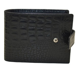 <b>Men's</b> Genuine Leather Bifold <b>Wallet</b> Minimalist Multi-Card Holder Short Fold Closure <b>Black</b> - Product Image 3