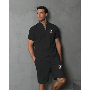 2025 BUYJYA Ensemble de survêtement décontracté 2 pièces pour homme : T-shirt à quart de zip et short pour la plage, les promenades, le tennis, le golf - Product Image 6