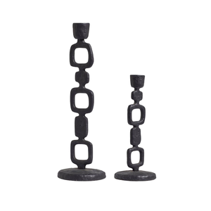 Support à bougies en gros, nouveau, pour la décoration intérieure, porte-bougie de haute qualité, finition noire, en aluminium coulé, personnalisé, fait main - Product Image 4