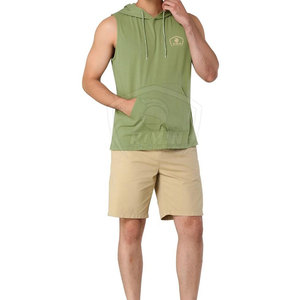 Hoodie sans manches personnalisé pour homme 2026 – Couleur unie, style décontracté, pull sans manches pour hommes - Product Image 5