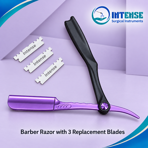 Juego de Navajas de Barbero de Acero Inoxidable con Cuchillas de Repuesto, Herramienta Profesional para Afeitar y Peinar para Salón - Product Image 1