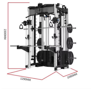 Nouvelle conception, vente chaude en usine, station de musculation commerciale, machine <span class=keywords><strong>Smith</strong></span> avec croisement de câbles, rack d'entraînement complet - Product Image 2
