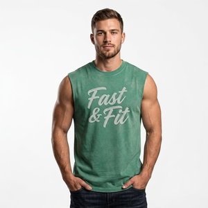 Custom Logo Polyester Knit <b>Tank</b> <b>Top</b> Summer Sporty Style Breathable Quick Dry Anti-Pilling <b>Loose</b> Design Sleeveless Vest - Product Image 4
