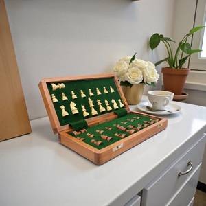 ILAHI's Eco-Friendly Rustic Polished Rectangle <b>Chess</b> <b>Board</b> Game 100% Handmade Pure Wood Animal/Love Style Customized Size <b>Chess</b> - Product Image 3