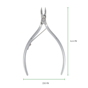 Pince à cuticules en acier chirurgical D-08, finition sablée, 4,4 pouces, lames extra-affûtées, pour manucure - Product Image 3