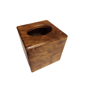 Caja de pañuelos de madera con forma rectangular, diseño nórdico, conveniente para el hogar y la oficina, decoración de mesa, almacenamiento de artículos de escritorio - Product Image 6