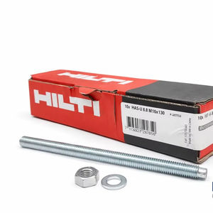 Hi LTI สมอก้าน HIT-V M16X200 5.8พร้อมน็อตและเครื่องซักผ้าตัวยึดเหล็กชุบสังกะสียึดการก่อสร้าง - Product Image 1