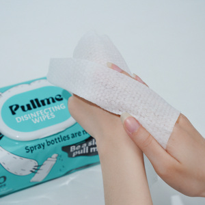 Lingettes désinfectantes écologiques non tissées PULLME, 80 lingettes (18x20cm) - Soins antibactériens pour la peau et les surfaces, du Vietnam - Product Image 1
