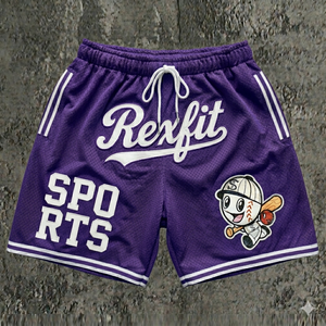 กางเกงบาสเก็ตบอล Rexfit Sports แบบขายส่งสำหรับผู้ชาย สีน้ำตาล กางเกงออกกำลังกาย กางเกงกีฬา ระบายอากาศได้ดี น้ำหนักเบา - Product Image 1