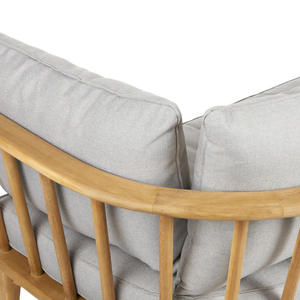 Sofá Moderno de Madera de Teca para Exteriores con Cojín Resistente al Sol, Fabricante OEM para Mayoristas, Suministro de Muebles de Jardín y Patio - Product Image 6