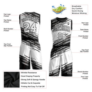 Custom Sublimated Basketball Jersey Set Team Name 00 Moisture Wicking Mesh Sleeveless Unisex <b>Athletic</b> Wear - Product Image 2