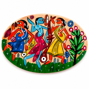 Artisan Hand Painted Wooden Tray Bird Design Decorative Serving Platter for <b>Table</b> Decor Gift & <b>Display</b> - Product Image 4