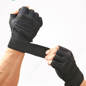 Gants d'entraînement demi-doigts en polyester 2026 en gros avec sangle de poignet réglable pour hommes et femmes, respirants, pour cyclisme, fitness et gym - Product Image 1