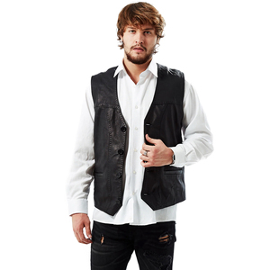 Professional Style Men Leather <b>Vest</b> Available in Adult Size Cow Skin Fashion Men Leather <b>Vest</b> For Sale - Product Image 1