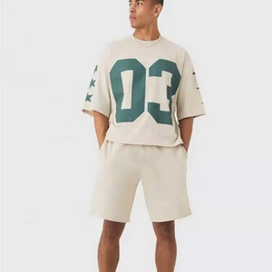 Top High Quality Men's T-Shirt <b>Sets</b> Short Sleeve Summer Sports / Slim Fit <b>Twin</b> <b>Sets</b> with Custom logo Two Pieces <b>Sets</b> Streetwear - Product Image 1