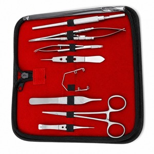 Ensemble d'instruments de micro-chirurgie ophtalmique de qualité supérieure, 20 pièces, pour interventions chirurgicales mineures vétérinaires, en acier inoxydable, CE - Product Image 3