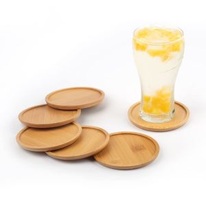 Juego de Posavasos de Madera de Diseño, Redondos, Resistentes al Calor, para Tazas de Café, Té, Vasos, Base Antideslizante, Protección de Mesa, para Hogar y Bar - Product Image 1