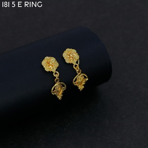 Pendientes tradicionales indios chapados en oro al por mayor, joyería india al por mayor, pendientes chapados en oro Johor Bahru, joyería asiática - Product Image 1