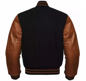 Premium Wool Varsity <b>Jacket</b> Classic Letterman Style with <b>Leather</b> Sleeves Customizable for <b>Men</b> & Women - Product Image 3