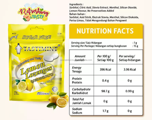 Listo Stock HALAL Limón Tastimint Tableta sin azúcar Candy Mint Flavored Lozenges Bag - Product Image 2